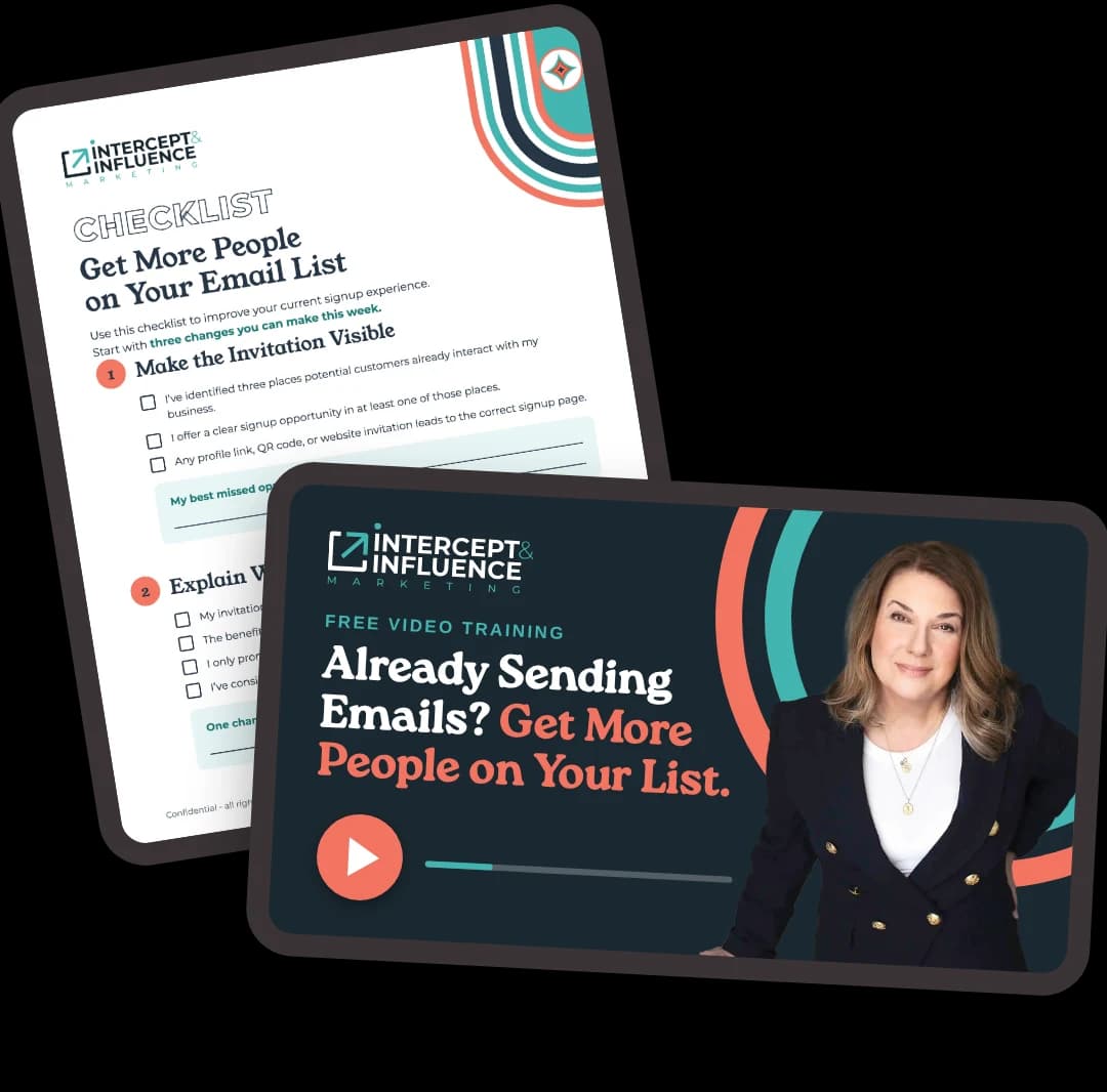 Get More People on Your Email List video training and checklist